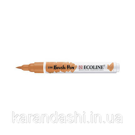Ручка-пензлик Ecoline Brushpen (236), Помаранчева світла, Royal Talens, фото 2