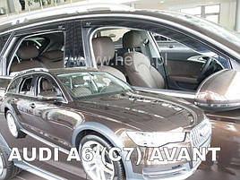 Дефлектори вікон (вітровики) Audi A6 (C7) 2011-2018 5D (вставні, кт - 4шт) Combi Avant (Heko)