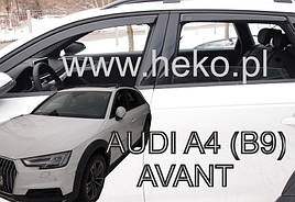 Дефлектори вікон (вітровики) Audi A4(B9) Allroad/Allroad 4d 2016-> (HEKO)