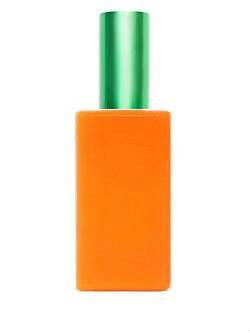 Оранжевий флакон Арт 40 мл з металевим спреєм салатовий, фото 1