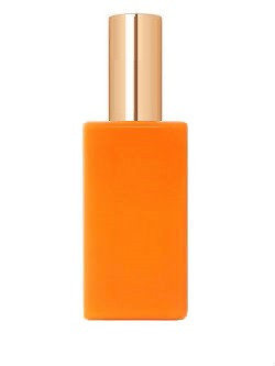 Оранжевий флакон Арт 40 мл з металевим спреєм золото, фото 1