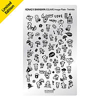 Мініплаття для стемпінгу Konad Square Image Plate Twikle (Konad X Barabapa)