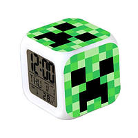 Годинник будильник Minecraft Creeper хамелеон