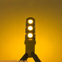 2 шт. Автолампи T10 13 LED W5W з 5 кольорів світлодіодні лампочки на автомобіль Жовтий