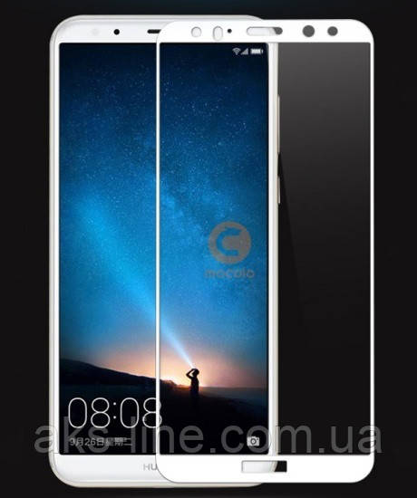 Защитное стекло Full screen Huawei Mate 10 Lite (White) - фото 1 - id-p693951349