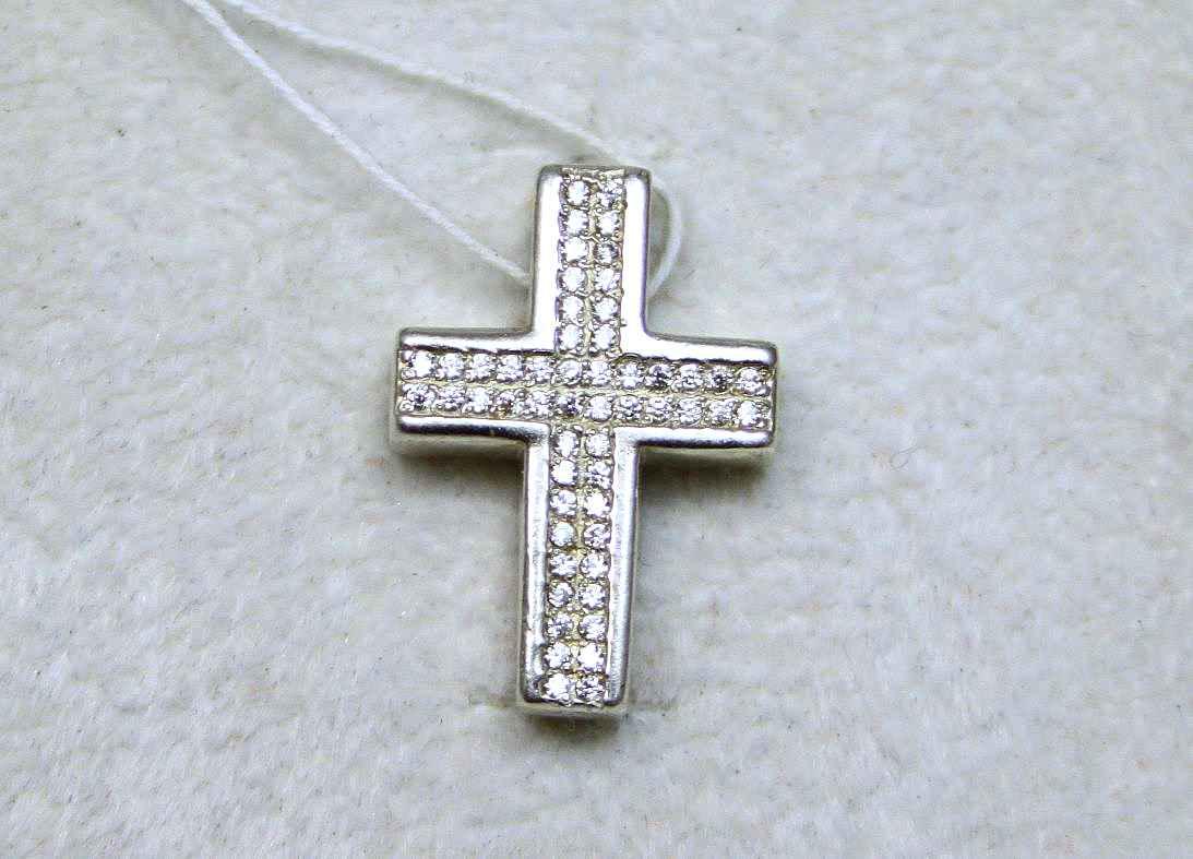 Хрест із камінням срібло 925 проби АРТ3205