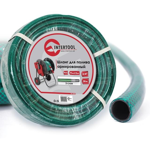 Шланг для поливу 3-шаровий 3/4", 30м, армований PVC Intertool GE-4045