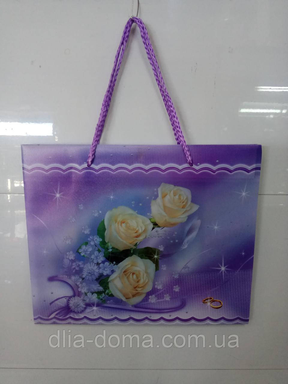 Пакет подарунковий кольоровий 19*23*10 см, фото 1