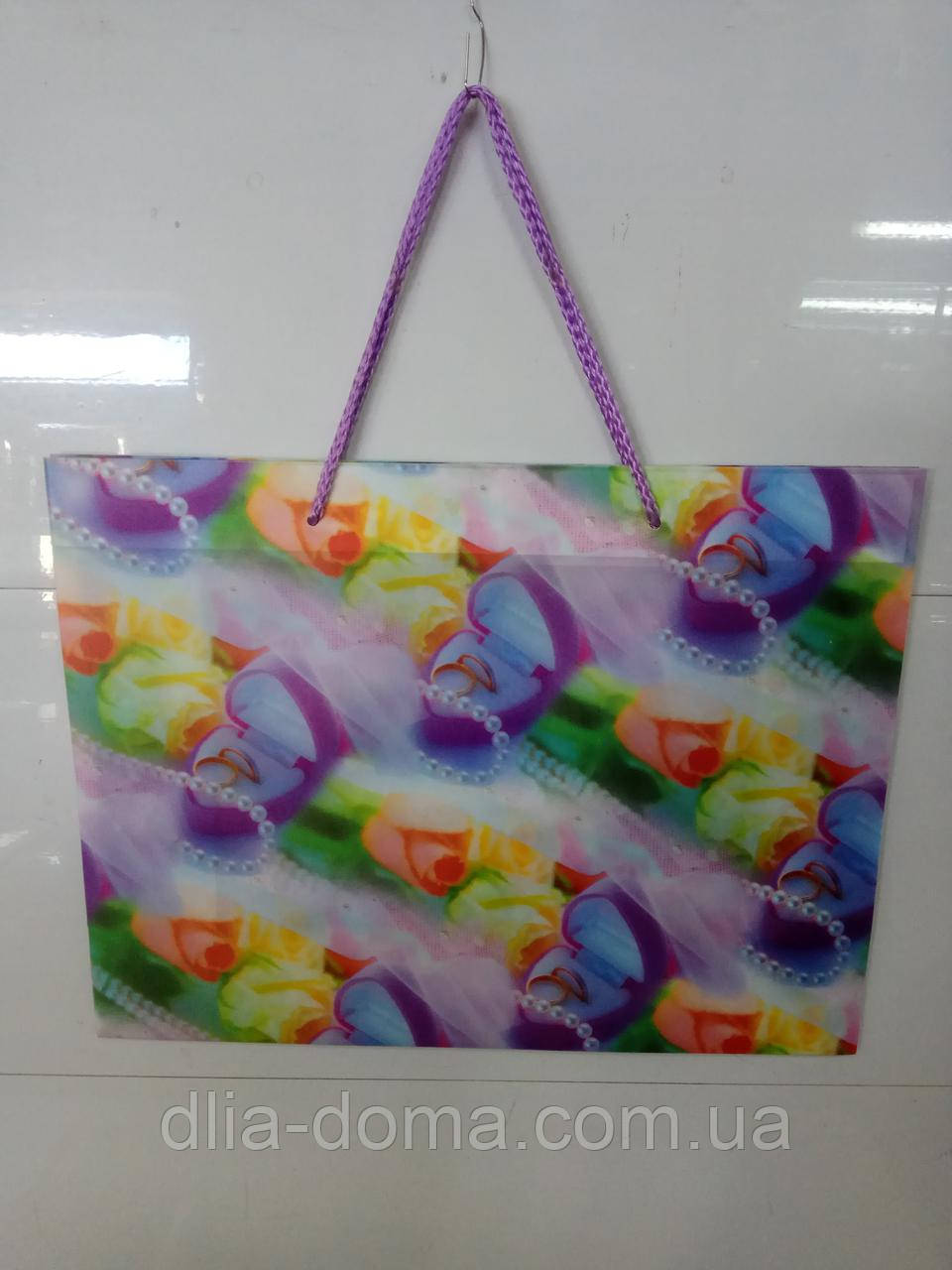 Подарунковий пакет кольоровий 23*30*10 см, фото 1