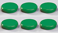 Магниты для досок Dahle, 24мм, цвет: зеленый, упаковка/6шт.