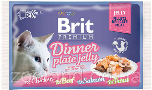 111244/392 Brit Premium Pouch Dinner Plate Jelly Шматочки в желе, 4 шт.