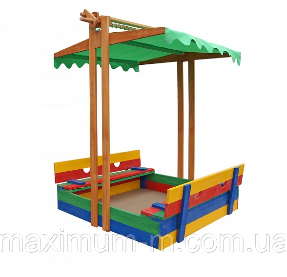 Пісочниця дерев'яна кольорова