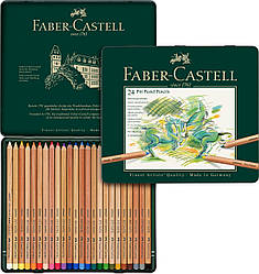 Набір пастельних олівців Faber-Castell PITT PASTEL 24 кольору, в металевій коробці, 112124