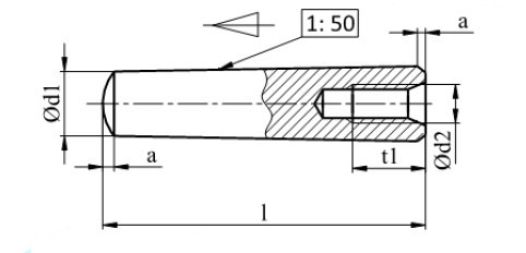 Конструкція штифта DIN 7978