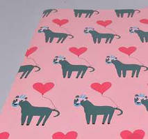 Папір для пакування подарунків 10 м Любов