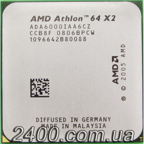 Процессор AMD Athlon 64 X2 6000+ 89W (3000MHz, сокет AM2) ADA6000IAA6CZ