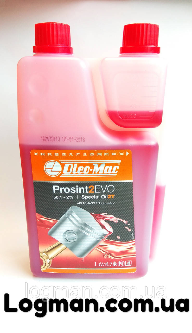 Олія Oleo-Mac Prosint 2 з дозатором (1 літр) напівсинтетична, фото 1