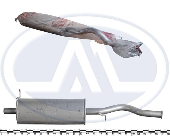 Глушник основний ВАЗ 1119, (закатаний) важкий, фото 1