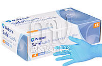 Перчатки нитриловые без талька Medicom Vitals 1175-TG-A 100 шт., голубые XS