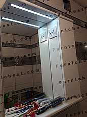 Дзеркало для ванної кімнати Сімпл-Білий 70-17 LED Праве ПІК, фото 3