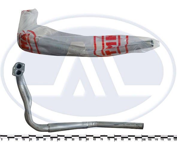 Труба приймальна глушника ВАЗ 2101 довга човен, фото 1