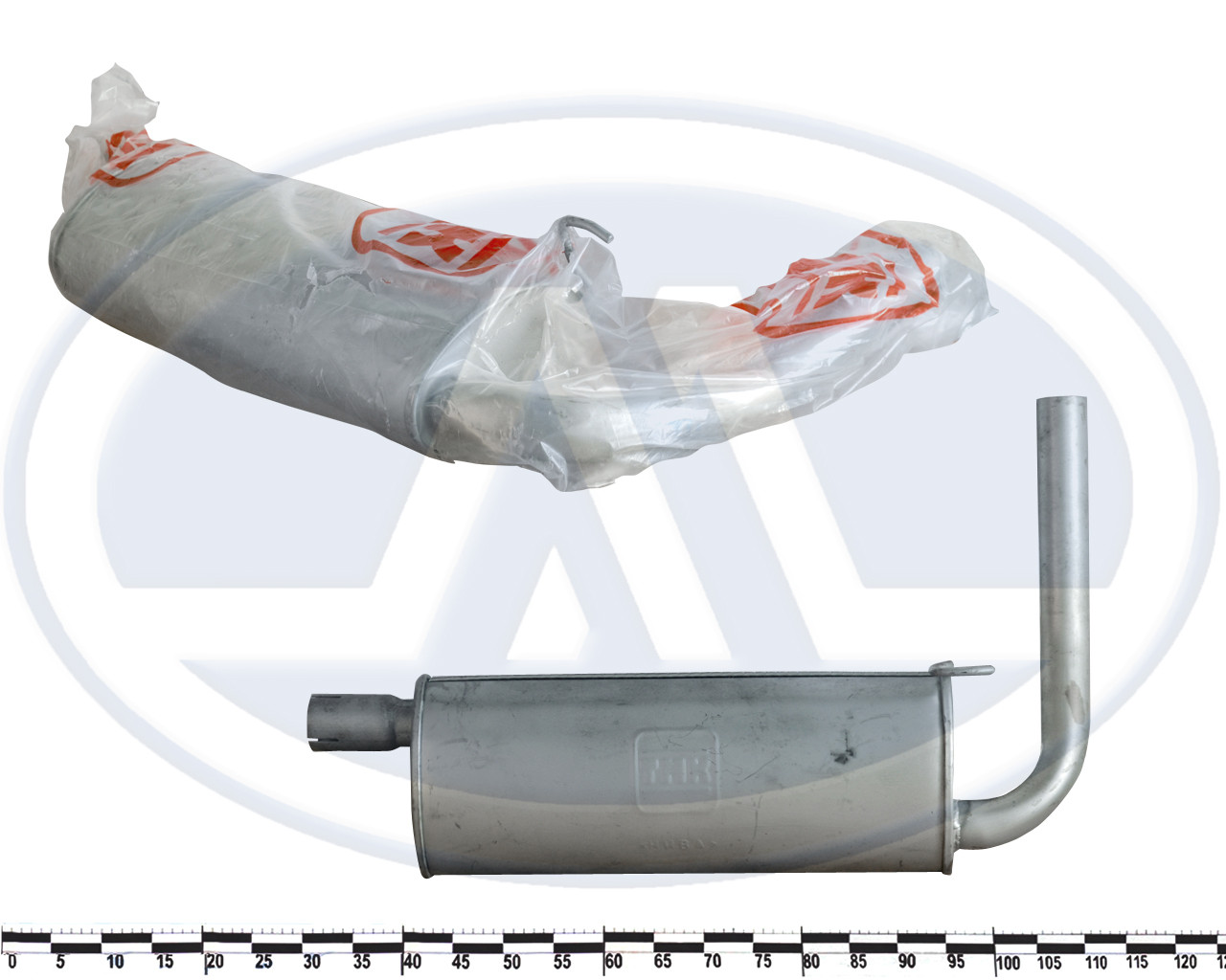 Глушник основний ВАЗ 2123, (закатаний) важкий, еліпс