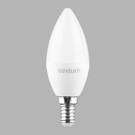Лампа LED C37  6W 3000K 220V E14 Vestum, фото 2