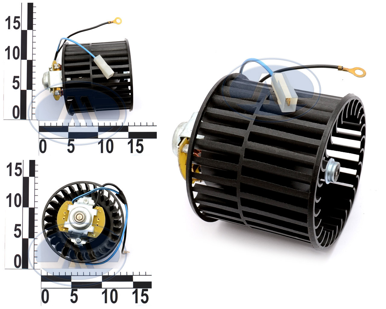 Електродвигун обігрівача ВАЗ 2108, ГАЗ 3110, 3302, 2217 з крильчаткою н/о