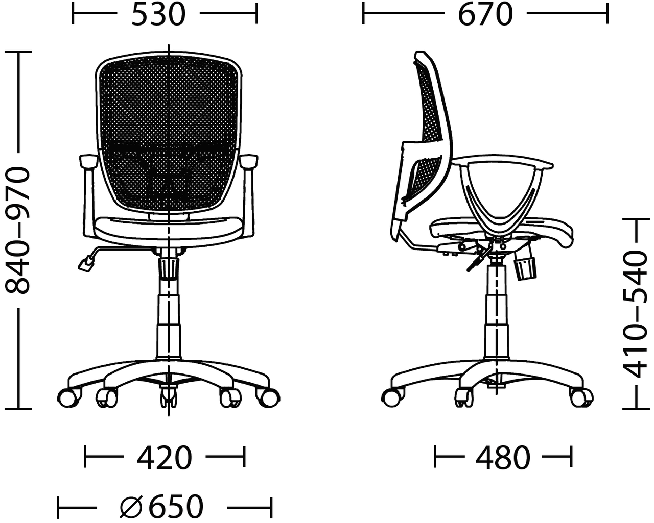 Кресло офисное Betta GTP механизм FS крестовина CHR61 спинка сетка OH-5, сиденье ткань С-06 (Новый Стиль ТМ) - фото 3 - id-p341838231
