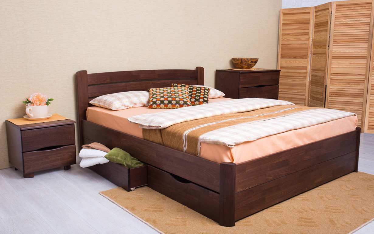 Кровать деревянная с ящиками София V фабрика Олимп - фото 1 - id-p348314743