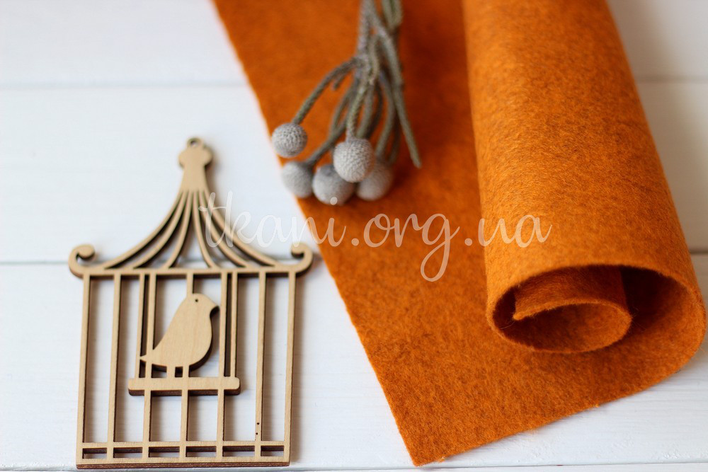 Фетр американський м'який 1,5 мм для рукоділля і творчості 44*30см 0650 Pumpkin Spice (Пряна гарбуз), фото 1