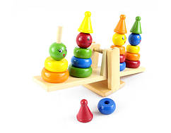 B 24497 Дерев'яні клоуни на гойдалці