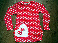 Плаття-туніка "Сердечко" для дівчаток. 7-8 років