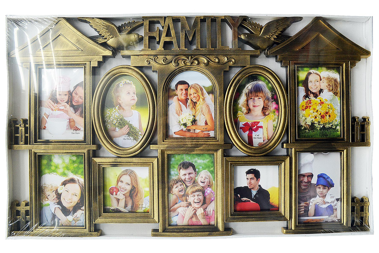 Мультирамка "FAMILY" — Фоторамка колаж на 10 фото