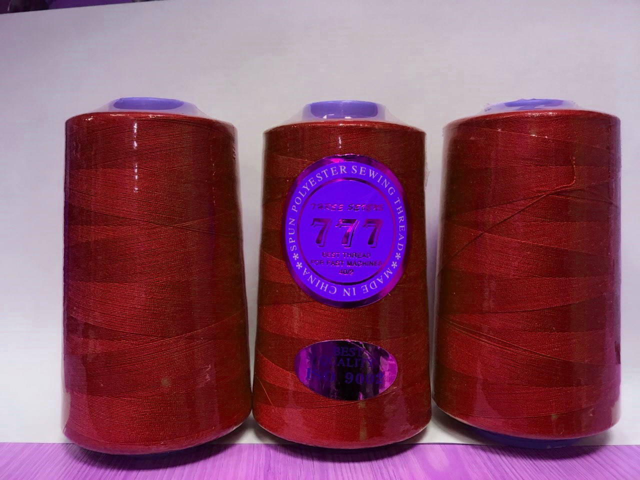 Нитки швейні "777" — No219 (Бордо)