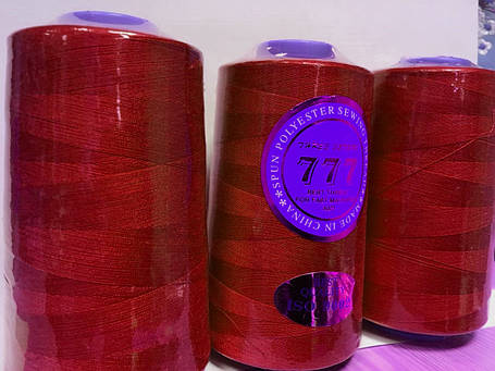 Нитки швейні "777" — No219 (Бордо), фото 2