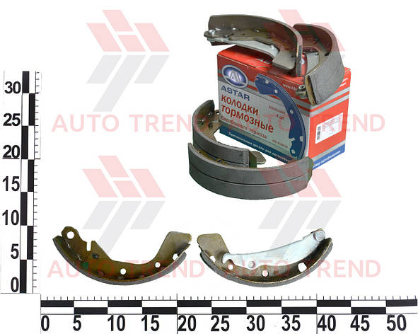 Колодка гальмівна задня DAEWOO LANOS, NEXIA, NUBIRA; OPEL ASTRA F, G, VECTRA A; ZAZ FORZA барабан. кор. уп. (к-т 4 шт.), фото 1