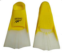 Короткі ласти для плавання с закритою п'ятою розмір 42-44. Колір-жовтий.