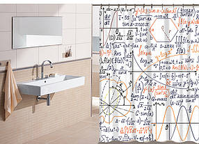 Шторка для душу ванної Математика Формули та Графіки, фото 3