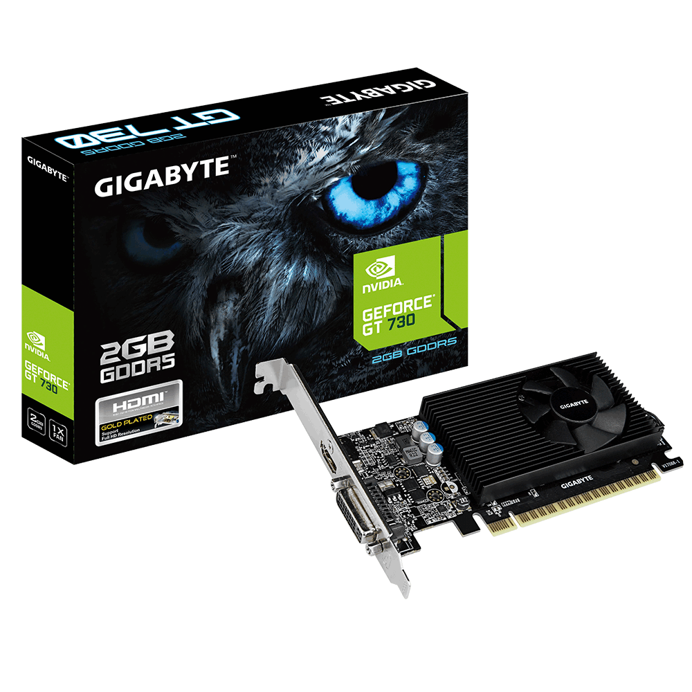 Видеокарта Gigabyte GT730 2GB (GV-N730D5-2GL) (64bit/GDDR5/5000MHz)