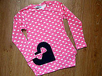 Плаття-туніка "Сердечко" для дівчаток. 5-7 років