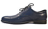 Літні чоловічі туфлі шкіряні сині взуття з перфорацією Rosso Avangard Felicite Blu Perf, фото 7