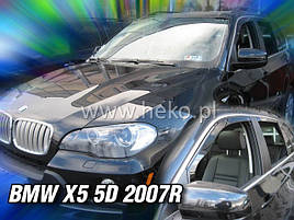 Дефлектори вікон (вітровики) BMW X5 (E70) - 4D 2007->.(HEKO)