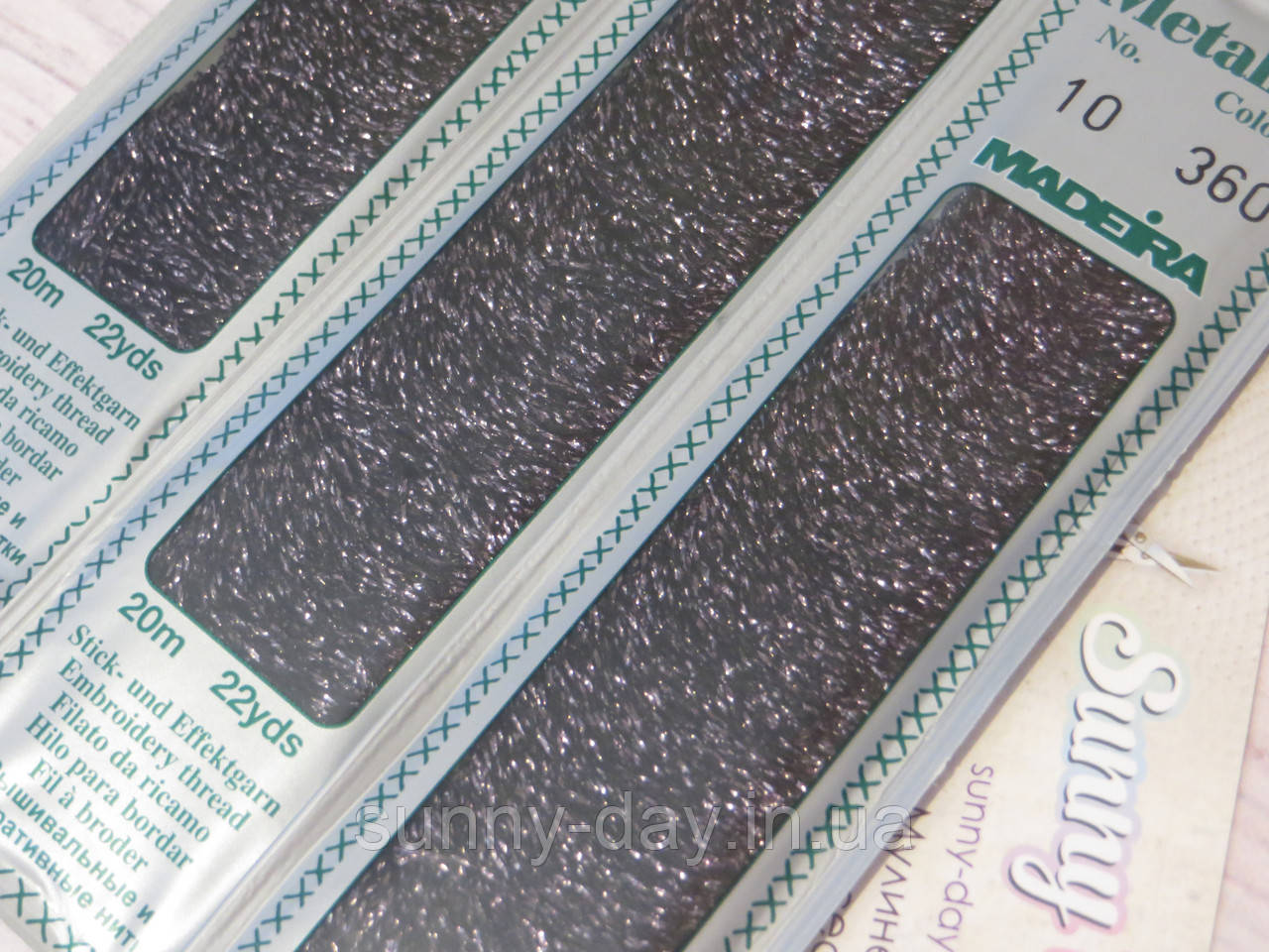 Madeira Metallic Perle №10 , колір 360 black pearl, фото 1