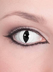 Біло-чорні декоративні контактні лінзи хижака