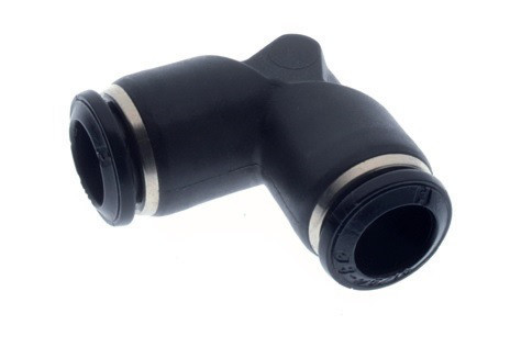 Фітинг цанговий пластиковий кутовий 90°, Ø 6 мм соєвий (рятувальник)