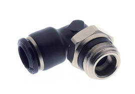 Фітинг цанговий пластиковий кутовий 90°, Ø 6 мм, різь 1/8"