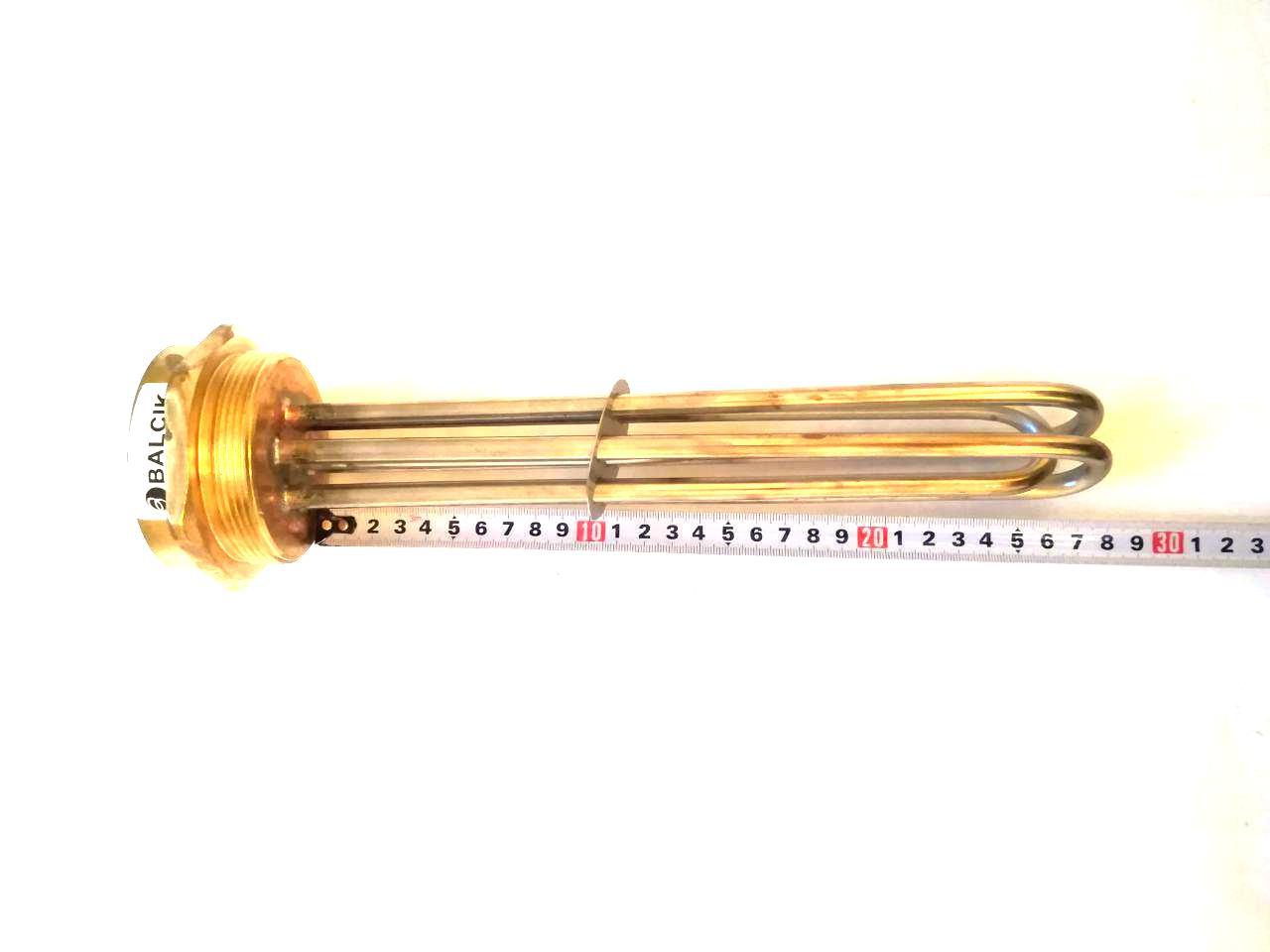 Блок тен прямий 4500W / 220/380V / різьба 2.5"(72мм) / Balcik (Туреччина) / Нержавіюча сталь