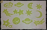 Світні зірки — "Glow Stars" — 100 шт. + 12 фігурок (місяць, місяць), фото 4