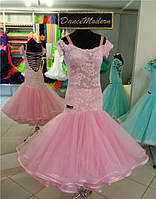 Сукня-стандарт для бальних танців (юніори-1-2). Baby Pink - fat